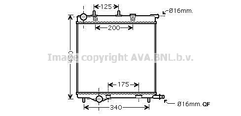 AVA QUALITY COOLING Радиатор, охлаждение двигателя PE2289